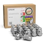 Wheel Accessories Parts 20 Pcs 7/16'-20 Thread Bulge Acorn 35mm 1.38' Long Lug Nuts Chrome 3/4' 19mm Hex Fits...