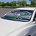 Fanmats 60070 NFL Seattle Seahawks Windshield Sun Auto Shade, Sun Shield Sun Visor | Accordion tri-fold for storage | 59