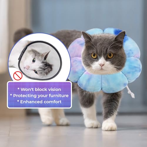 Image of Adjustable Dog Cone Collar, Soft Dog Elizabethan Collar Recovery E Collar After Surgery, Recovery E-Collar for Kittens /Puppies and Cats Recovery