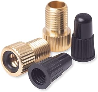 Harlington Group 4 pcs Pack Brass Presta to Schrader Bike Valve Adaptor Pump Adapter Converter For Road and Mountain Bike Supplied With 2 Valve Adaptors and 2 Presta Dust Caps