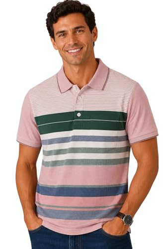 Image of SANE ORIGINALS Polo T-Shirt for Men with Pocket || Striped Polo for Men