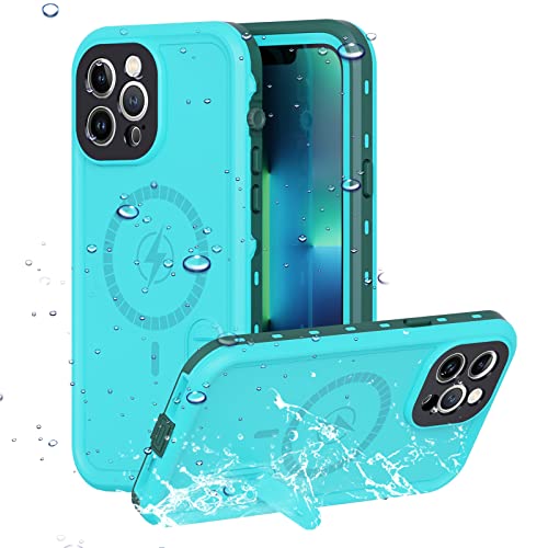 Omio for iPhone 13 Pro Max Waterproof Case Compatible with MagSafe, Magnetic Full Body IP68 Shell...