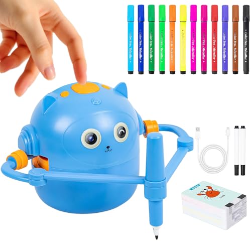 CGACCSD Robot De Dessin pour Enfant, Robot Dessin Magique, RobotQui Dessine Tout Seul, avec Stylo & 100 Cartes – Jouet Éducatif Interactif sans Écran, Dès 5 Ans