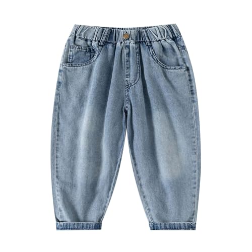 Boys Casual Denim Pants for Outdoor Activities and Everyday Wear Comfortable Elastic Waist Design Versatile Style