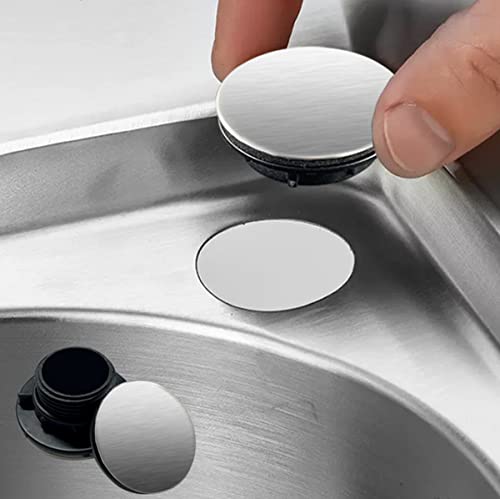 Qrity 4 Packs Kitchen Sink Tap Hole Blanking Plug Cover Plate Disk,Sus 304 Stainless Steel,For 1-1.4 Inch #TOP3
