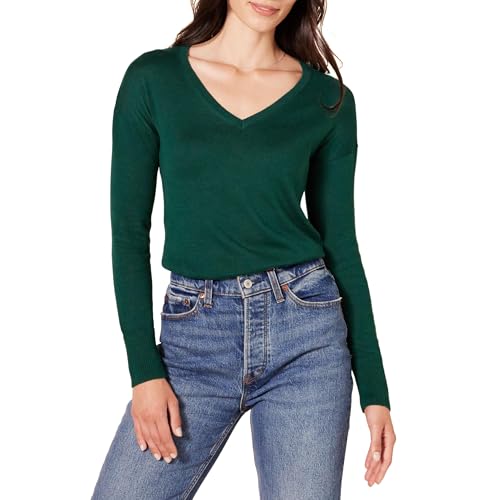 Image of Amazon Essentials Women's Lightweight V-Neck Tunic Sweater, Long Sleeve, Ribbed (Available in Plus Size)