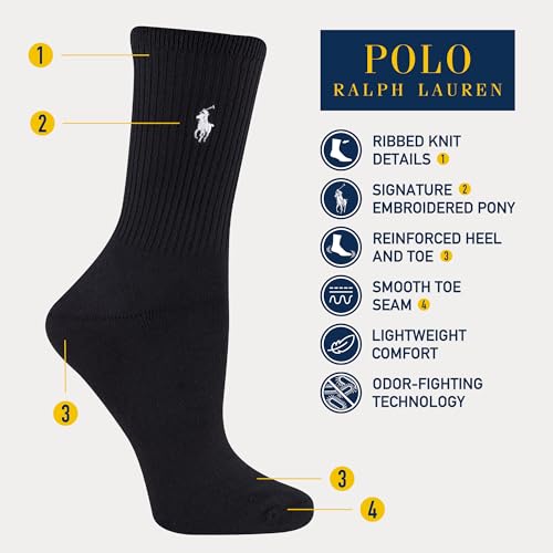 Polo Women’s Super Soft Crew Socks - 3 Pair Pack - Reinforced Heel & Toe4