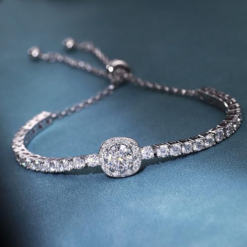 Tennis Bracelets for Women I Moissanite Charm Bracelet I 18K Gold Plated Sterling Silver Bracelet4