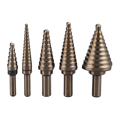 JUEGO DE BROCAS ESCALONADAS, HERRAMIENTA DE PERFORACIÓN DE CONO VERSÁTIL PARA UNA AMPLIA APLICACIÓN, PERFECTA PARA ENTUSIASTAS DEL BRICOLAJE Y USO PROFESIONAL