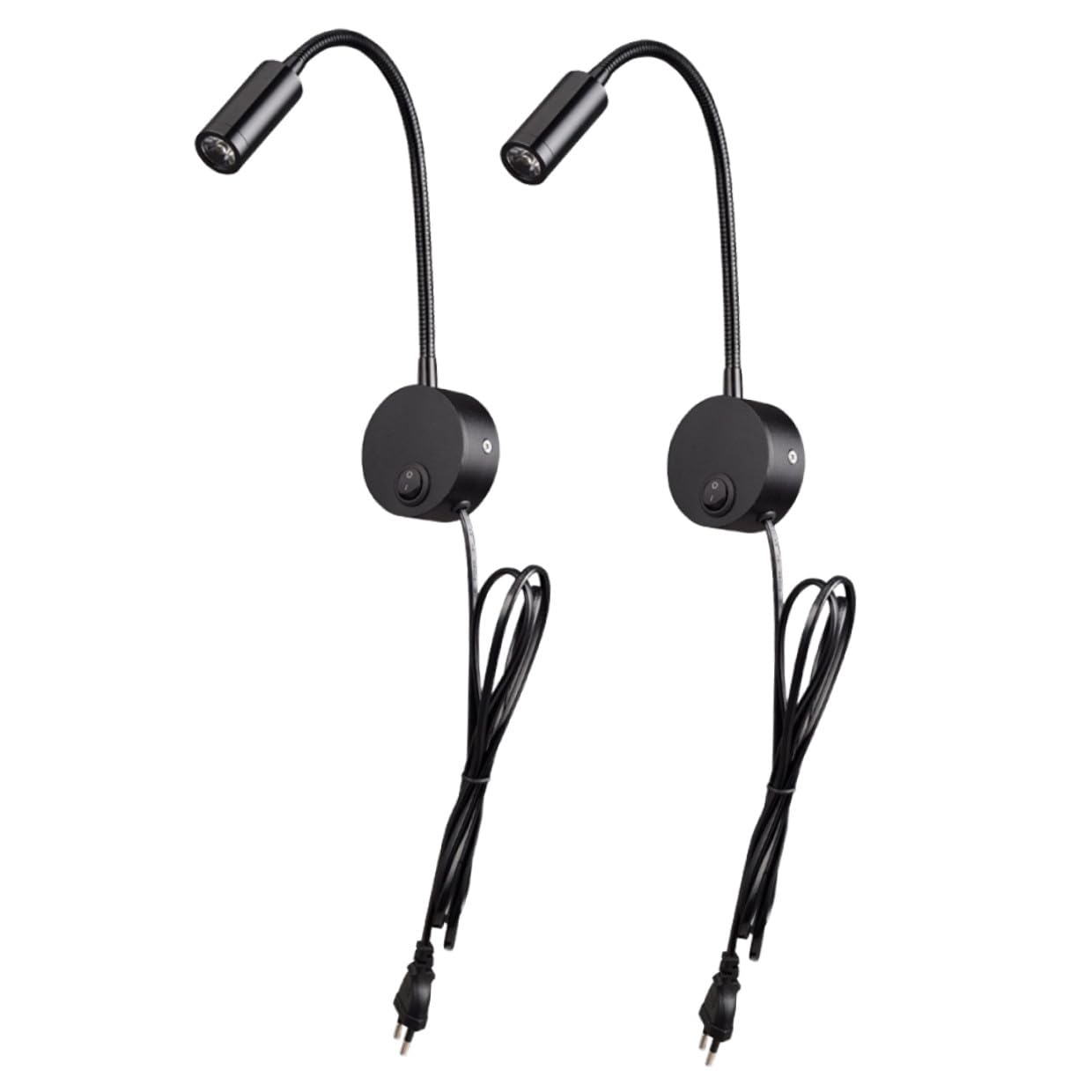 Baluue 2 Lámparas de Lectura LED con Manguera Flexible para Pared, Iluminación Ajustable para Dormitorio y Lectura Nocturna