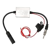 APLICACIONES AMPLIAS: Los cables amplificadores de señal de antena de radio de automóvil se pueden usar con antenas y cables de tierra para un cableado simple. Funciona con estaciones de radio AM y FM, admite vehículos de 12 V y 24 V, como automóviles, camiones, vehículos recreativos, SUV, etc.