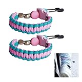 2 Stück Hosenklammer Fahrrad –Hosenschutz Fahrrad Verstellbarer Hosengummi reflektorband, Outdoor-Sportarten, Radfahren, Nachtlaufen, Bergsteigen (Rosablau)