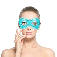 ACWOO Augenmaske Kühlend Kühlbrille, Cooling Eye Mask für Heiße Kältetherapie Geschwollene und Müde Augen, Augenringe, Migräne(A-Blau)