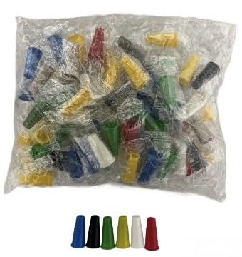 75PCS Al Khateeb Disposable Hookah Tips Hookah Mouth Tips Individually Wrapped Multi-Color BPA-Free Plastic