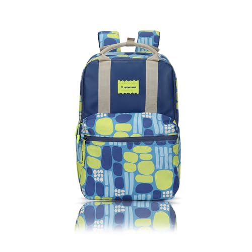 uppercase 31L Luna 01 | School Bag for Girls | Double Compartment | Padded Shoulder Strap & Grab Handle | Contains Tiffin Compartment & Side Water-Bottle Pocket | 750 Days Warranty (Blue)