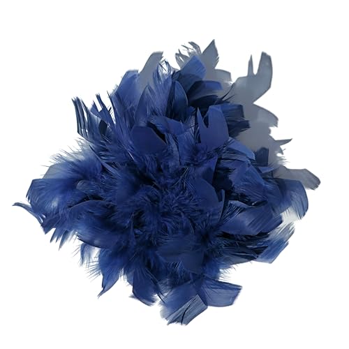Baesics - Spilla con piuma - Fermaglio per capelli da donna con piuma di struzzo soffice, accessorio per cappello in stile vintage, spilla per matrimonio, festa nuziale, abito elegante, design