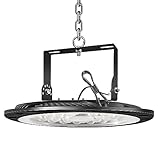 bapro 100W 10000LM UFO Iluminación LED de la Bahía 6500K Blanco Frío LED Salón Proyector Lámpara Taller Super Brillante Iluminación Comercial para Almacén, Garaje