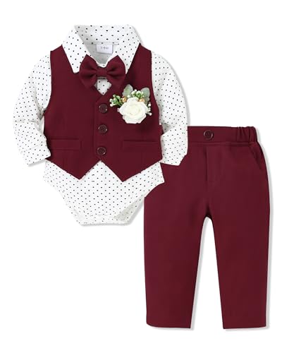 SOLOYEE Baby Jungen Bekleidung Anzug, Baby Festliche Hochzeit...