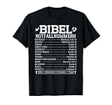 Bibel Notfallnummern Lustiges Bibelverse Taufe Christliche T-Shirt