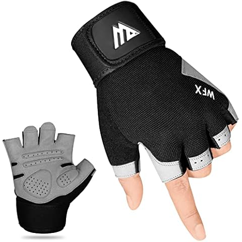 Fitness-Handschuhe, Fitness-Training, rutschfest, stoßdämpfend, Gewichtheber-Handschuhe, gepolsterter Griff, atmungsaktiv, fingerlos Cover