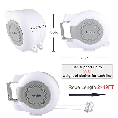 Reviews for Retractable Clothesline 2x49 Feet Outdoor Indoor, Dual