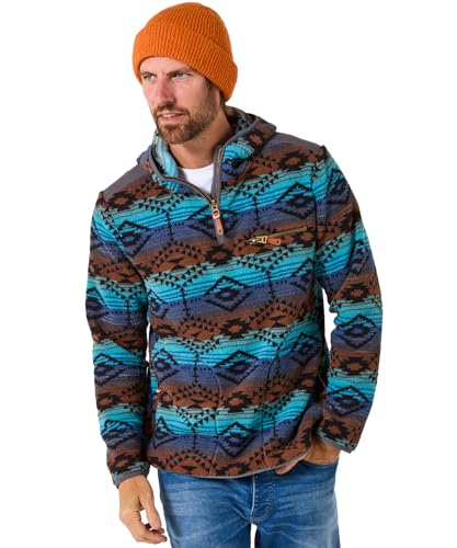 Veste polaire zippée aztèque Joe Browns pour homme style Henley
