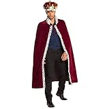 Boland 36104 - Kostüm Majestät, Hut und Königsmantel, Set Herzog für Erwachsene, Krone und Umhang, aus Plüsch, Karneval, Fasching, Fastnacht, Mottoparty