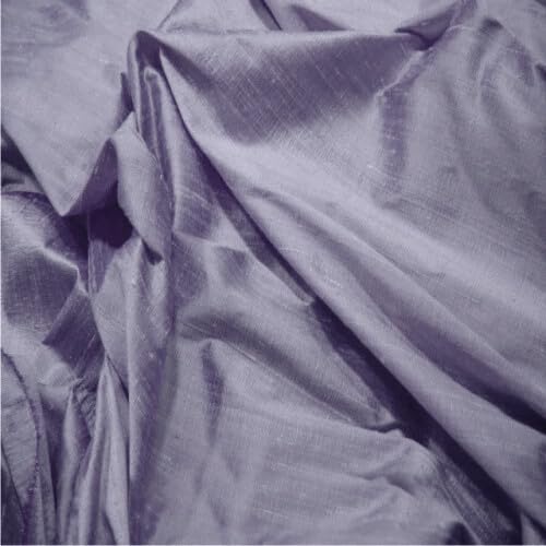 Silk Dupion Fabric, 100% Silk Yarn, 112cm Wide, Luxurious Slub Texture, for Fashion and Soft Furnishings, Multiple Colours (Shot Effect Mauve (40), Sample (15 cm x 15cm))