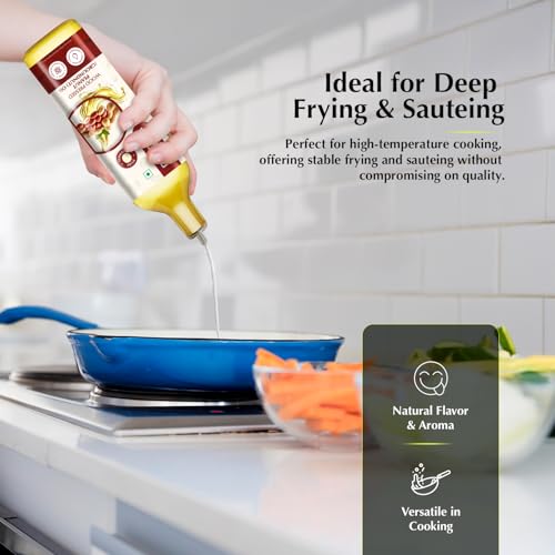 Image of Amazon Brand - Vedaka Wood Pressed Peanut Oil 1L | Cooking Oil | Groundnut Oil | Kolhu, Kacchi Ghani, Mara Chekku, Ganuga | Rich Aroma & Flavour Of Groundnuts