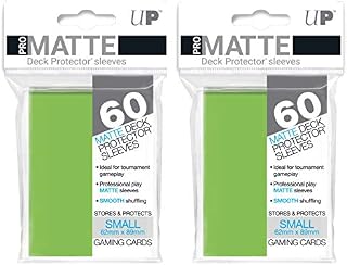 120 Ultra Pro Lime Green SMALL PRO-MATTE Deck Protectors Sleeves Colors Yugioh Vanguard [2 Packs of 60]