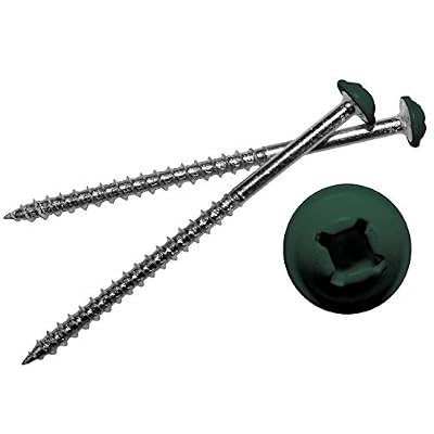 Mid America Painted Screws for Vinyl Shutters 122 Midnight Green Bag of 12