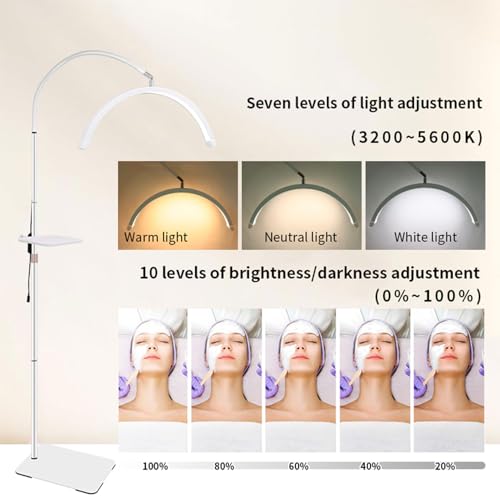 Luz de media luna de 36W con altura ajustable y control 4