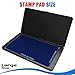 Large Stamp Pad, 6.1 x 3.4 Inch Blue Ink Pad Premium Quality Felt Pad Rubber Stamp Ink Pad for Office, Home