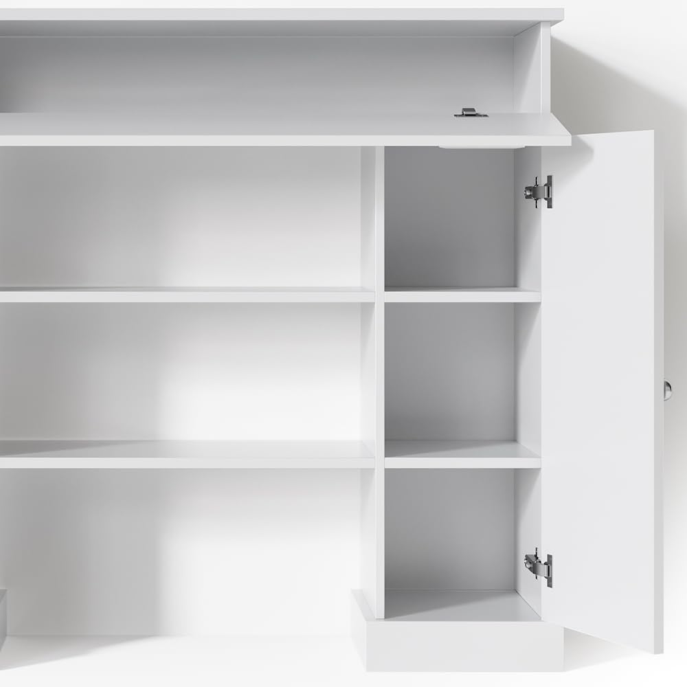 Vicco Marco para Chimenea, Blanco, 119.5 x 103 cm | para el revestimiento decorativo de aberturas de chimenea no utilizadas
