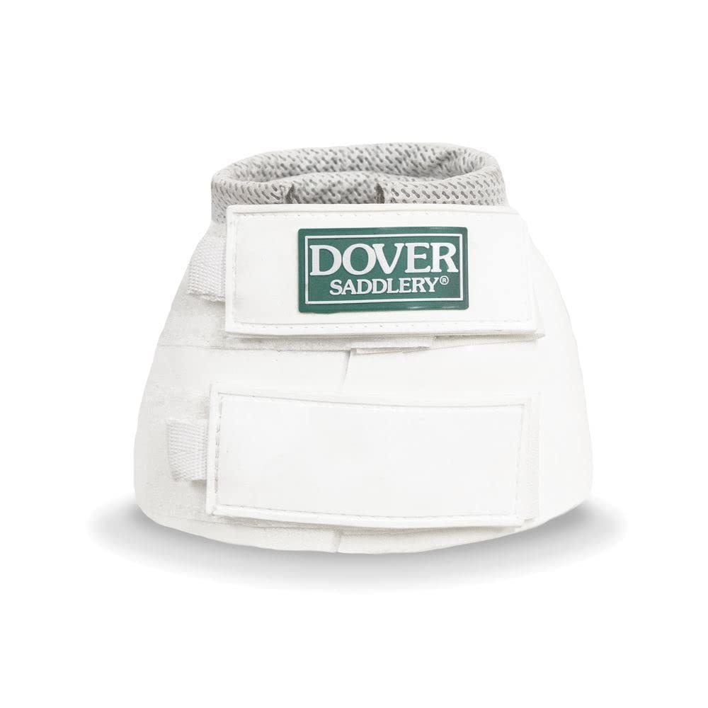 Dover SaddleryDover Saddlery PVC No-Turn Bell Boots with Synthetic Cuff, Color: White, Size: Large