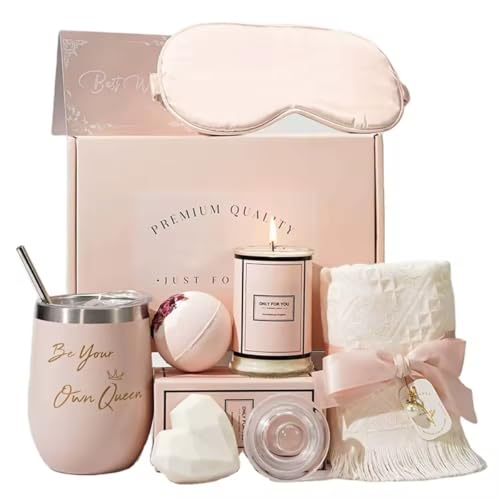 Luxury Spa Gift Box for Women Self-Care & Relaxation Set with Elegant Packaging Birthday Christmas Valentines Day Mothers Day - for Mom Wife Girlfriend Sister Friend (Rose)