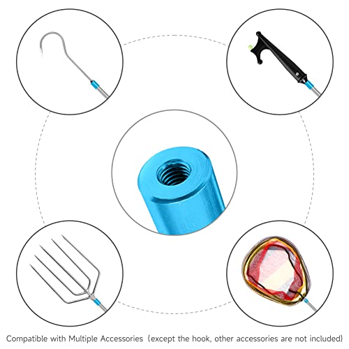 Sanlike Telescopic Fish Gaff, Stainless Steel Retractable Telescopic Pole With Sea Fishing Hook Tackle For Saltwater Offshore Ice Tool, 2.87-6.17Ft #TOP2
