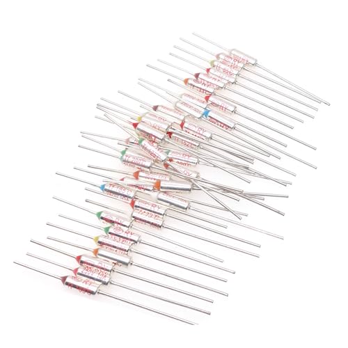 ELCOKITEX 50Pcs Thermal Fuses 229C Degrees 10A 250V Metal Temperature Breakers Cutoffs RY Series for Electric Pressure Cookers Multi Cooker Home Appliances Circuits Protection
