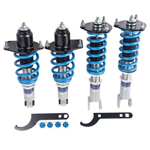 FAPO PS+ Coilovers for Mazda RX-8 2003-2012 SE3P/JM1FE 16 Level Damping Mono-Tube Adjustable Height Lowering Suspension Strut Kits(Blue)