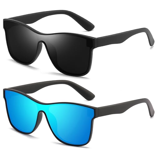 Image of DUBERY Fashion Polarized Sunglasses for Women Men 100% UV Protection Trendy Siamese Lens Shades D8030