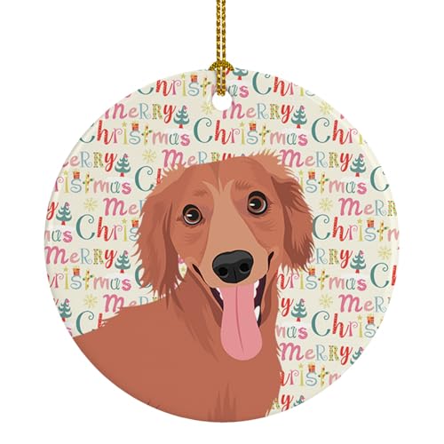 Caroline's Treasures Chihuahua Red #1 Christmas Ceramic Ornament Christmas Tree Hanging Decorations for Home Christmas Holiday, Party, Gift, 3 in, Multicolor