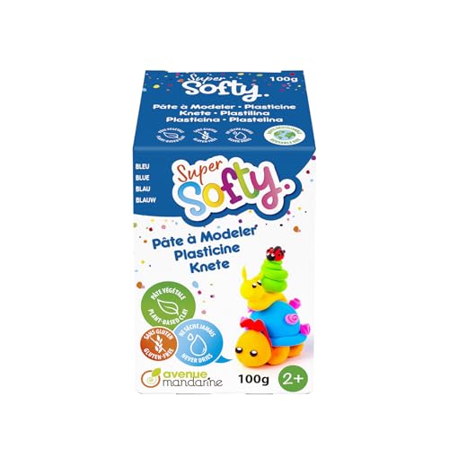 Avenue Mandarine SO0880100200C – Caja de 100 g de pasta de modelar – SuperSofty – a partir de 2 años – Azul