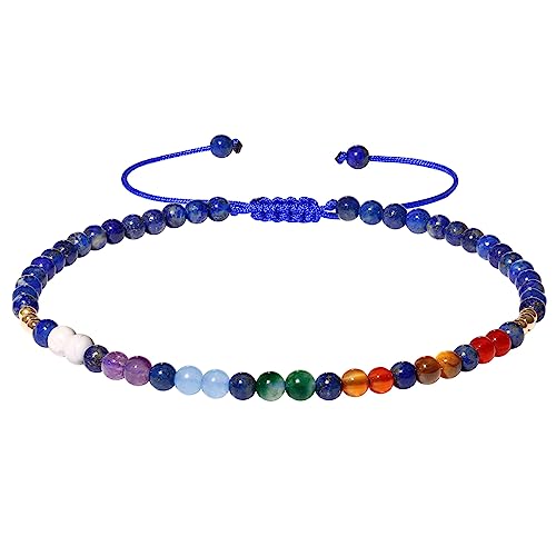 Bracelet de cheville 7 chakras pour le yoga et la plage