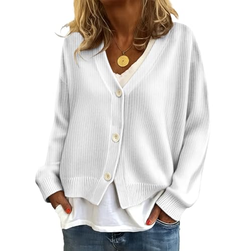 MARSVOVO Elegant Soft Cardigan Sweaters for Women Lightweight Comfy Knit