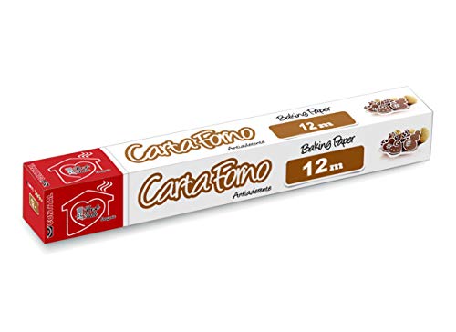 CONTITAL Rouleau de Papier Cuisson pour contact alimentaire avec étui, 30 cm de largeur et 12 m de longueur Cover