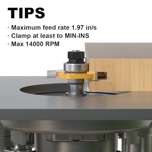 Image of Slot Cutter Router Bit 1 /2 Shank, 3 Wing Slotting Cutter Router Bit for T-Molding Slot Cutting | 1 /4 inch Carbide Height