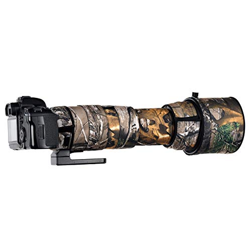 Selens 150-600mm Sports Funda Cubierta Protectora de Objetivo Lente Cámara Camuflaje Impermeable Protector para Sigma 150-600mm F5-6.3 DG OS HSM S - Camuflaje Marrón Bosque Camo Lens Cover