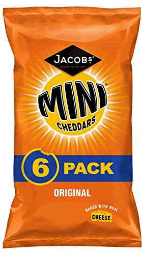 Mini Cheddars Original Flavour Jacobs Crisp Snacks 3 x Multi Packs at Least 18 Bags Ideal School Lunch Box Picnic Car Journey