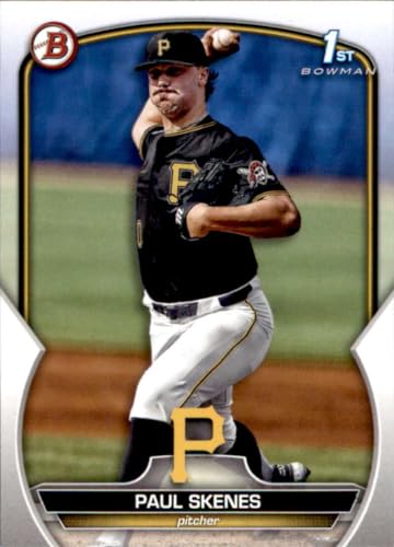 2023 Bowman Draft #BD-14 Paul Skenes Pittsburgh Pirates Official MLB Baseball Card in Raw (NM or Better) Condition