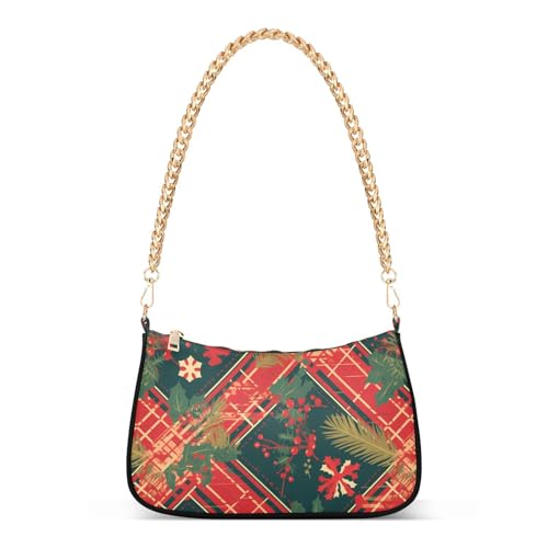 Sac à bandoulière tendance écossais rouge et noir pour le quotidien